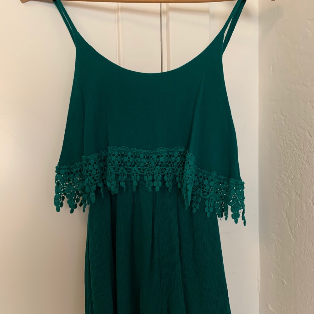 Teal short romper